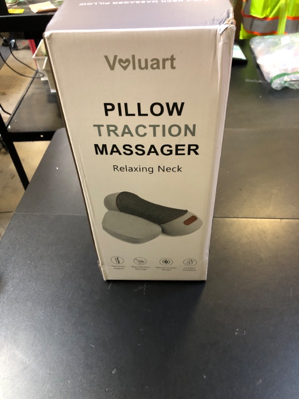 Photo 1 of 3-in-1 Neck Massager Pillow for Pain Relief, Featuring Heat & Gentle Support, Cervical Massage Pillow for Neck, Shoulder & Back, Ergonomic Design for Daily Comfort, Plug-in Use for Continuous Power