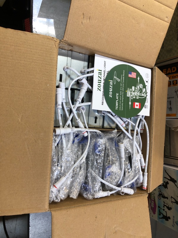 Photo 1 of zouzai 12 Pack 4 Inch Black 5CCT Reset Ultra-Thin LED Recessed Ceiling Light with Junction Box, 2700K/3000K/3500K/4000K/5000K Selectable, 9W Dimmable, led can Lights - ETL and Energy Star Certified