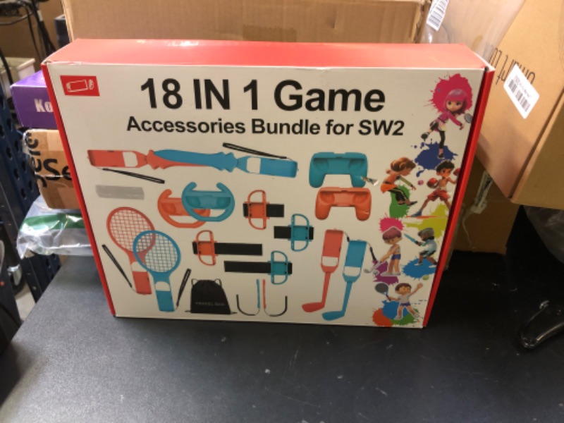 Photo 1 of 18 in 1 Switch 2 Sports Accessories Bundle for Nintendo Switch 2 Sports,Family Accessories Kit Compatible with Switch 2 Sports Games