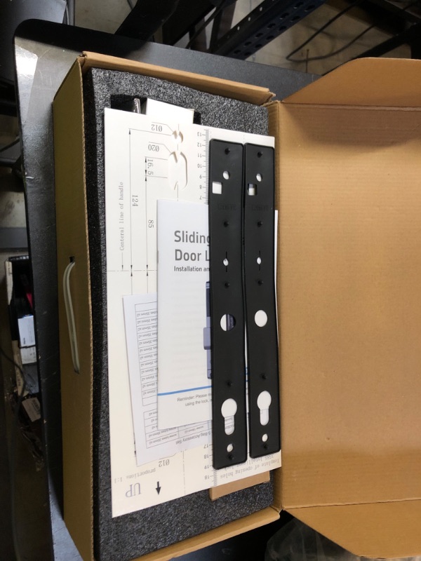 Photo 1 of Anweller Sliding Glass Door Lock, Smart Fingerprint Code Keypad RFID Remote App Electronic Digital Biometric Safety Patio Door Double Hook Mortise Lock Set with Handle - 2885 Mortise (Standard)