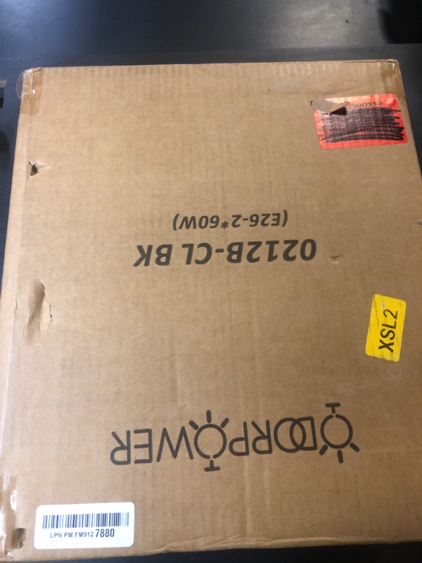 Photo 1 of odorpower Farmhouse Ceiling Light Fixture Black 2-Light with Clear Glass, Square Flush Mount Ceiling Light for Hallway Kitchen Bedroom Porch