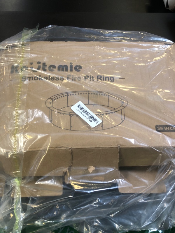 Photo 1 of Koutemie Outdoor Smokeless Fire Pit Ring Liner 43-Inch Outer/39-Inch Inner Diameter, Heavy Duty Solid Metal Steel Round Firepit Rim Insert for Outside DIY Campfire Ring Above or In-Ground, Black