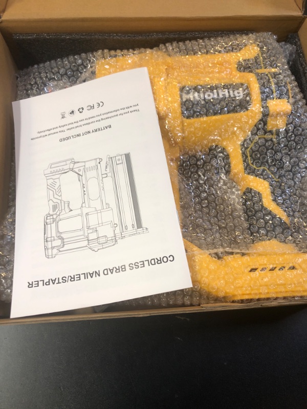 Photo 1 of Cordless 2" Brad Nailer Compatible with Dewalt 20V Battery (No Battery), 2-in-1 Electric Nail Gun/Staple Gun, 18 Gauge Nail Gun Battery Powered with 1000 Nails for Wood Carpentry