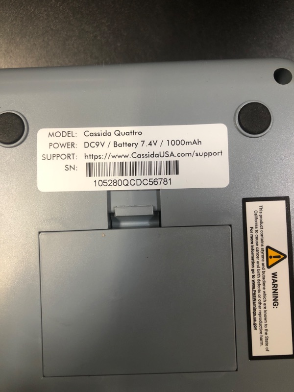Photo 1 of Cassida Quattro Fast Automatic Currency Counterfeit Detector with Advanced Sensors (UV,MG,IR,MT,Thickness,Size) - All-Orientation Feeding - Rechargeable Battery - 3.5" Value & Pass/Fail Display