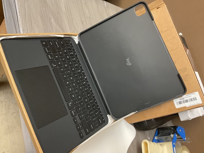 Photo 4 of Logitech Combo Touch iPad Pro 13-inch (M4 & M5)(2024 & 2025) Keyboard Case - Detachable Backlit Keyboard with Kickstand, USB Connectivity, Comfortable Typing, Multi-use Mode - Midnight Black