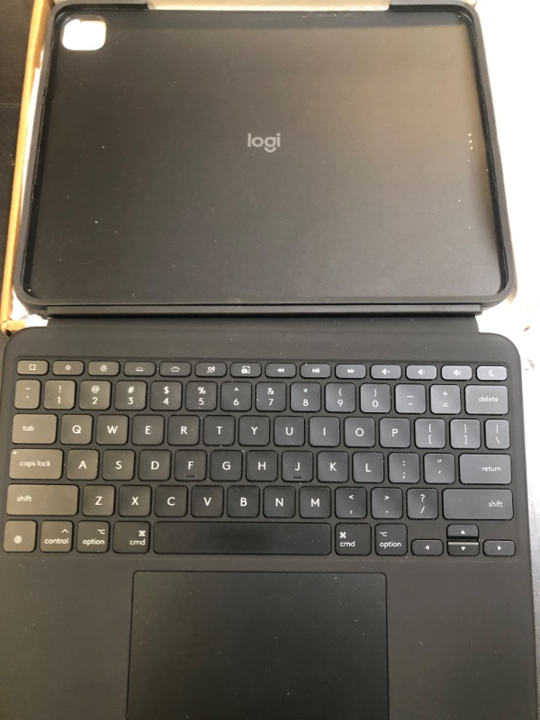 Photo 1 of Logitech Combo Touch iPad Pro 13-inch (M4 & M5)(2024 & 2025) Keyboard Case - Detachable Backlit Keyboard with Kickstand, USB Connectivity, Comfortable Typing, Multi-use Mode - Midnight Black