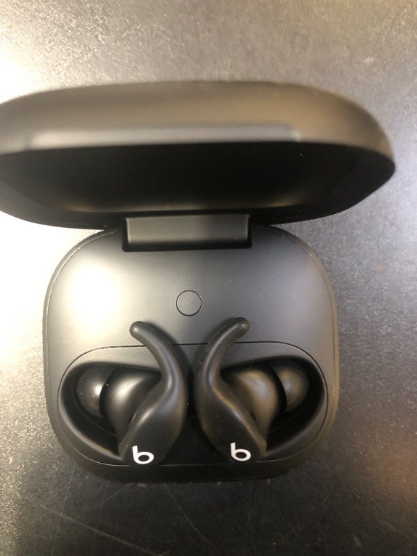 Photo 1 of Beats Powerbeats Fit - Wireless Noise Cancelling Workout Earbuds with Secure-Fit Wingtips, Up to 30-Hour Battery Life, Sweat & Water Resistant, Apple & Android Compatible - Jet Black