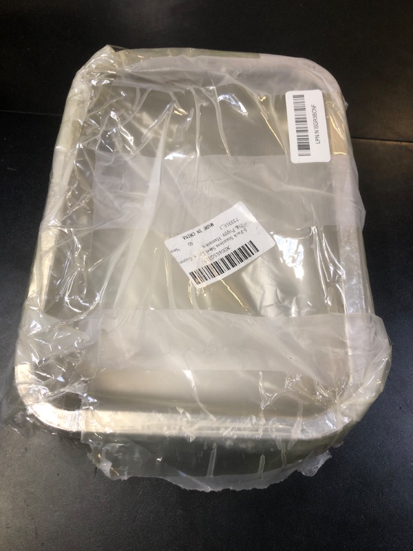 Photo 1 of 5 Pack 10.4" L x 7.6" W Small Stainless Steel Low-Entry Litter Box, Kitty Shallow Litterbox, Metal Cat Open Pan Potty, Easy Clean, Non Stick, No Smell, for Kitty, Rabbits, Guinea Pig, Puppy, Hamsters