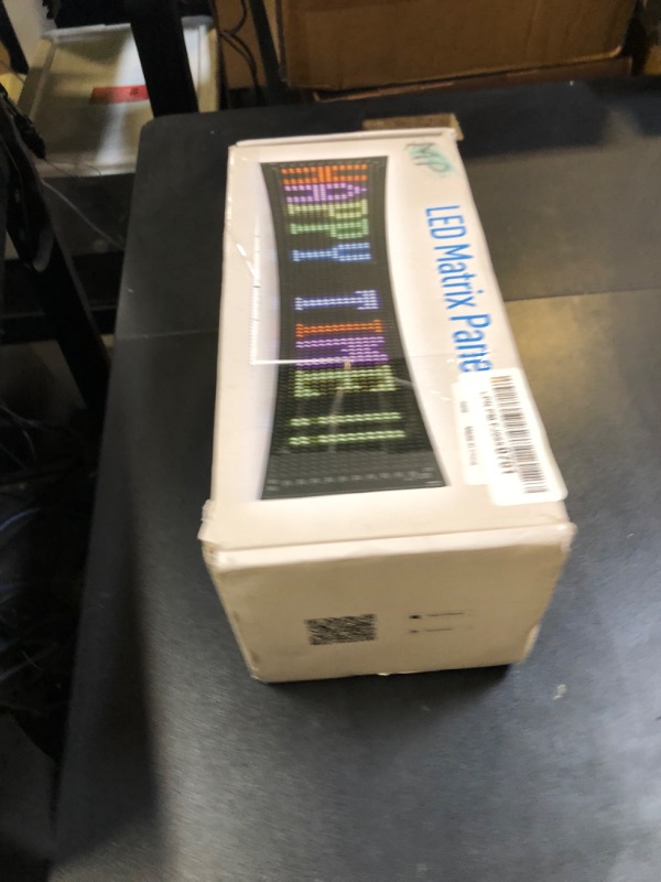 Photo 1 of Large Programmable LED Sign, 52"x7.5" Flexible 110V Scrolling Display, Customizable Text, Patterns & Animations, Multi-task Loop Playback for Store, School, Hotel, and Event Sign