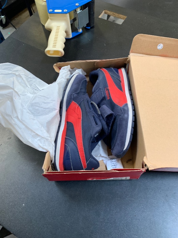 Photo 1 of **USED** PUMA Unisex-Child ST Runner Hook and Loop , Peacoat-Ribbon Red, Little Kid, 1