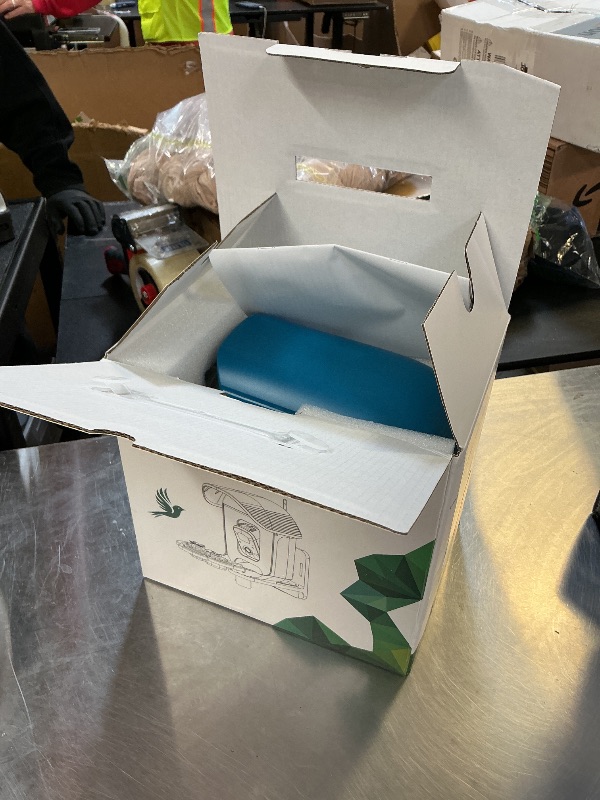 Photo 2 of Bird Feeder with Camera, Solar Powered Outdoor Birdhouse, AI Smart Identify 10000+ Birds Species, Instant Motion Detection & Alerts, Watching & Capture BirdVideo, Gifts for Bird-Lovers(Cyan-Blue)