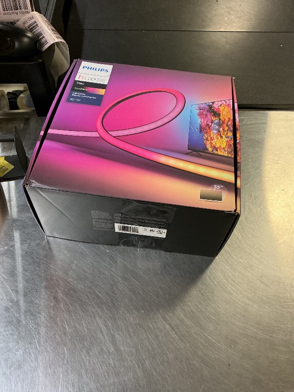 Photo 1 of Philips Hue Play Gradient 55" Smart TV Light Strip - Flowing Multicolor LED Color-Changing TV BackLight - Sync with TV, Music, and Gaming - Requires Bridge and Sync Box - Control with App or Voice