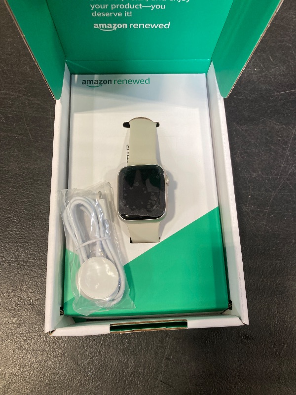 Photo 1 of Apple Watch Series 6 (GPS, 44mm) - Space Gray Aluminum Case with Black Sport Band (Renewed)