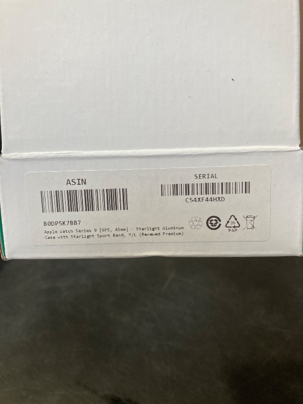 Photo 1 of Apple Watch Series 6 (GPS, 44mm) - Space Gray Aluminum Case with Black Sport Band (Renewed)