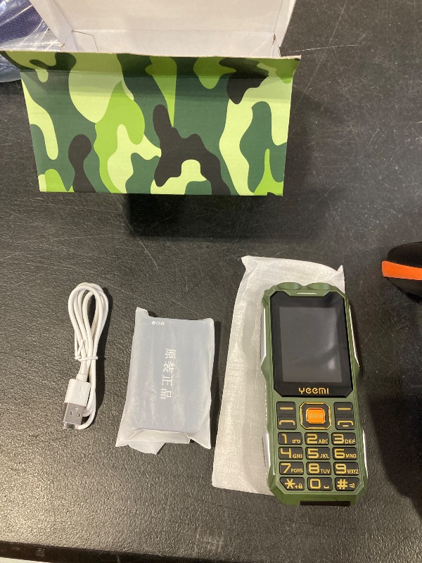 Photo 1 of 2G Rugged Phone, Unlocked Cell Phone for Seniors/Kids, Elderly Mobile Phone with 2.6in Screen, 16800mAh Battery, Dual LED Flashlight, Big Speaker, SOS, Radio, Bluetooth(Green)