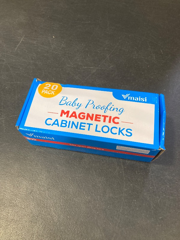 Photo 1 of 20 Pack Magnetic Cabinet Locks Baby Proofing - Vmaisi Children Proof Cupboard Drawers Latches - Adhesive Easy Installation