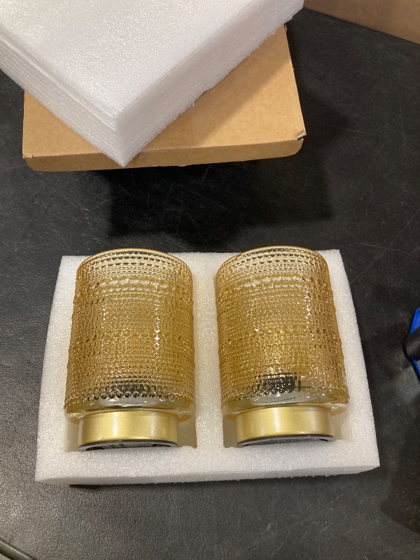 Photo 1 of 2 Pack Battery Operated Decorative Aesthetic Lamp with Timer for Dorm/Office/Patio/Bedside/,Small Cordless Table Lamps with LED Warm Bulb for Shelf/Coffee Table/Entryway/Mantle/Dresser Decor(Golden)