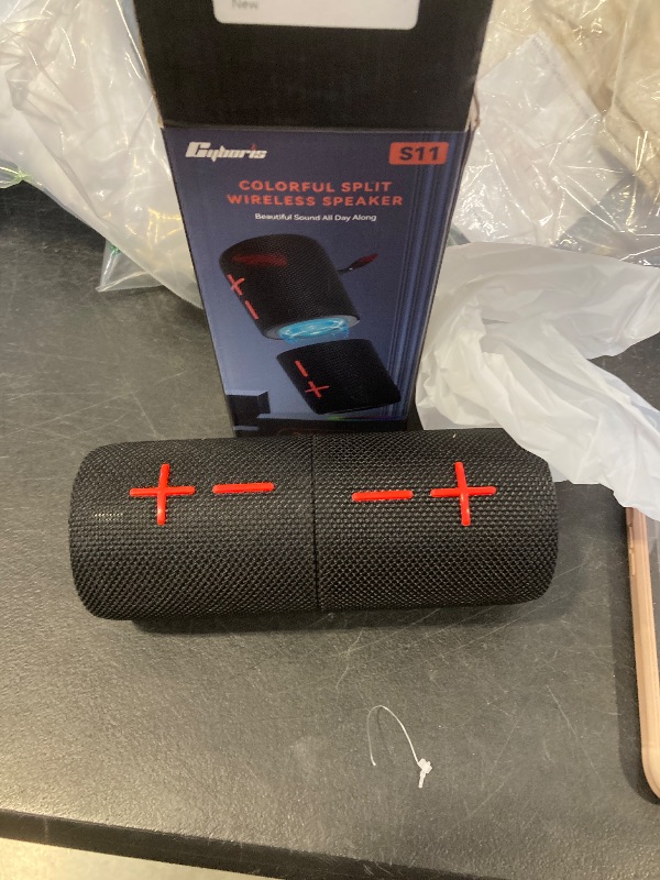 Photo 1 of 2 in 1 Magnetic Dual Splittable Bluetooth Speaker, IPX6 Waterproof Split Portable Wireless Speaker with 20W Loud Stereo Sound, Bluetooth V5.3, 24H Playtime, Multiple pairing for Home,Outdoor or Travel