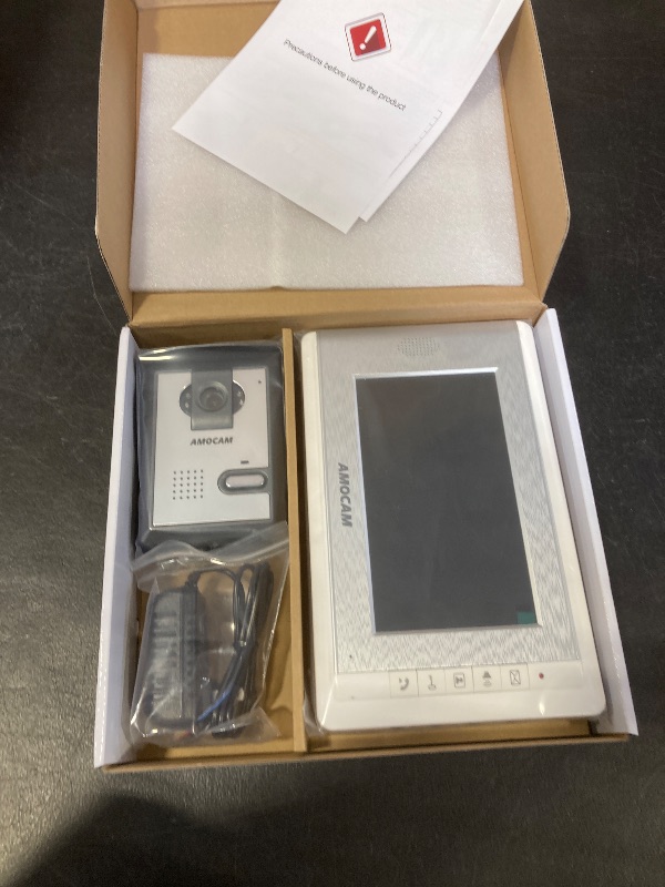 Photo 1 of AMOCAM Wired Video Intercom Doorbell System 7 Inches LCD Monitor Video Door Phone Kits Support Monitoring,Unlock,Dual-Way Door Intercom for Villa Apartment Home Security Systems Indoor Outdoor