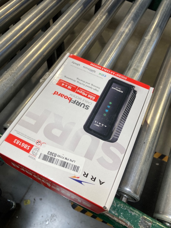 Photo 1 of ARRIS (SB6183) -Cable Modem - Fast DOCSIS 3.0 16x4 Gigabit, [Check with your provider for compatibility], 1 Gbps Port, 400 Mbps Max Internet Speed, 2 Year Warranty