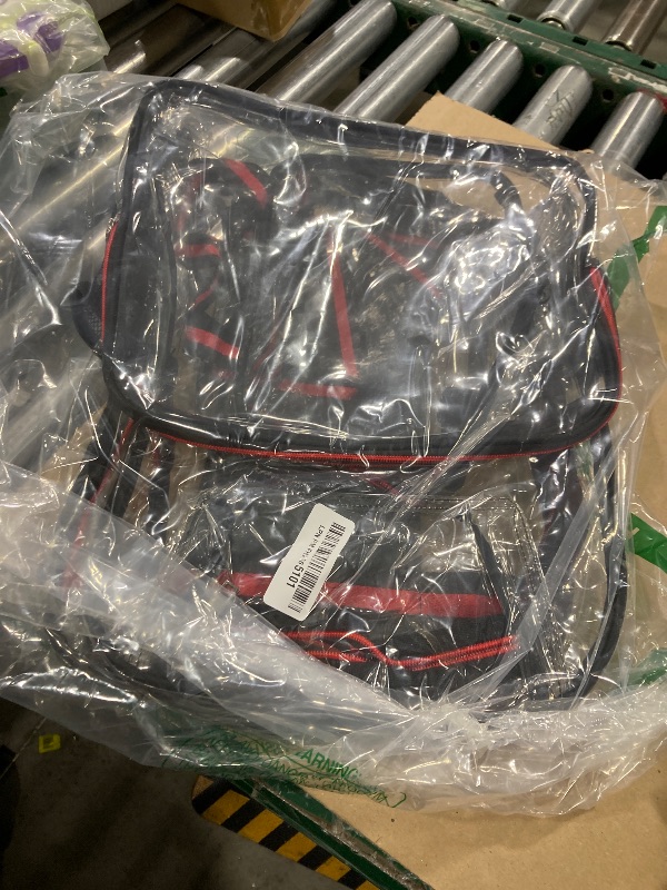 Photo 1 of 2 Pieces Heavy Duty Clear Backpack, Black PVC Waterproof Transparent Bag With Cosmetic Bag, See Through Book Bag With Lunch Bag, Stadium Approved, Reinforced Strap, School, Work, Women, Men