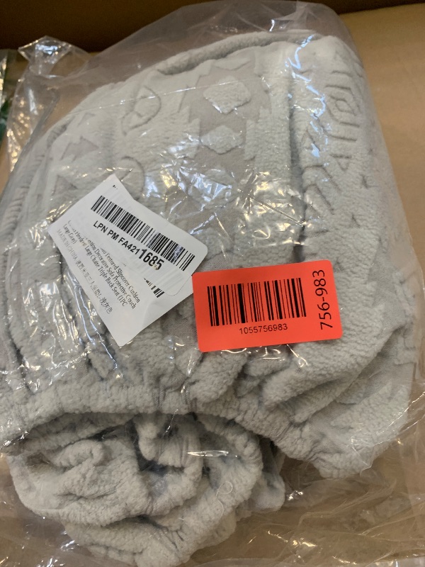 Photo 1 of 1pc only   AUCOOMA Boho Textured Slipcover Cushion Cover,Warm Fashion Decorative Sofa Protective Couch Covers Headrest Large Chaise Triple Back Seat (1PC Large,Gray)