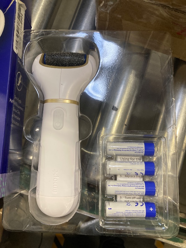 Photo 1 of Amopé Pedi Perfect Electric Callus Remover Foot File w/ Diamond Crystals, Pedicure Tool for Feet, Removes Hard & Dead Skin, Feet Scrubber & Buffer, Splashproof, w/ Extra Coarse Roller Head, 1 Count