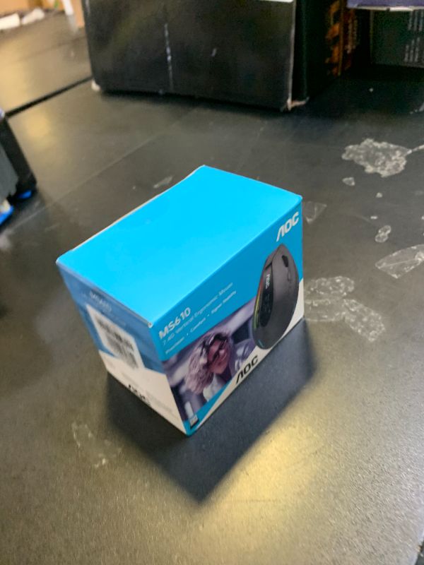 Photo 1 of AOC 2.4GHz Ergonomic Mouse, Wireless Bluetooth Vertical Mouse for Work, 4800 DPI Optical Tracking, 5 Adjustable DPI, Quiet Clicks, RGB Light, Compatible with Computer, Laptop, PC, Mac, Desktop - Gray