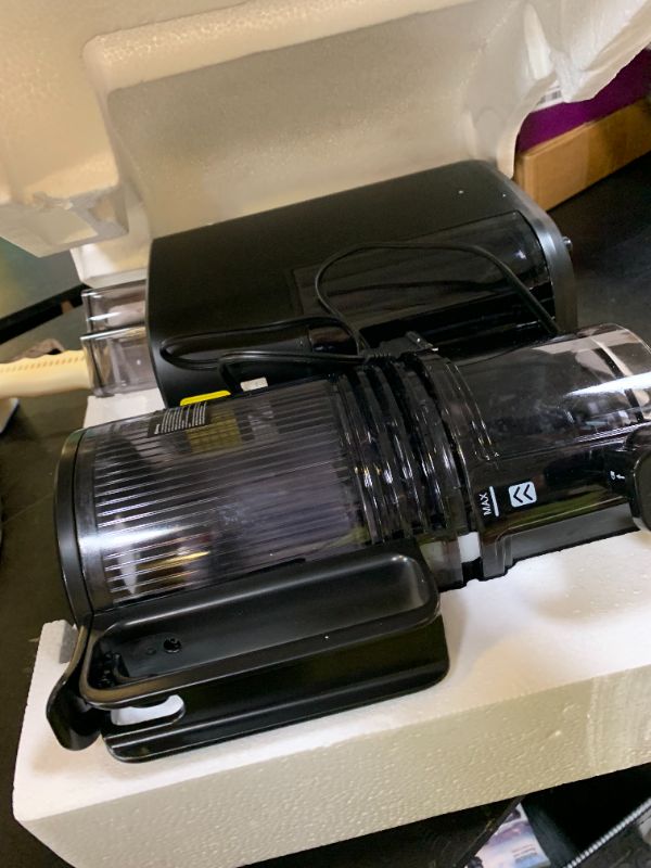 Photo 1 of Cold Press Juicer, 5.5inch Wide Feed Chute Juicer Machine, Slow Masticating Juicer for Whole Vegetables & Fruits, Black