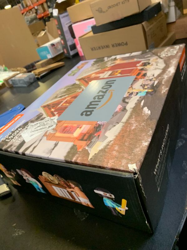 Photo 1 of LUMIBRICKS Spa-Cabin Winter Lighting-Building-Bricks Set - 2235 Pcs Christmas House Winter Lodge LED Light Construction Building Christmas Village Model Set for Adults and Families