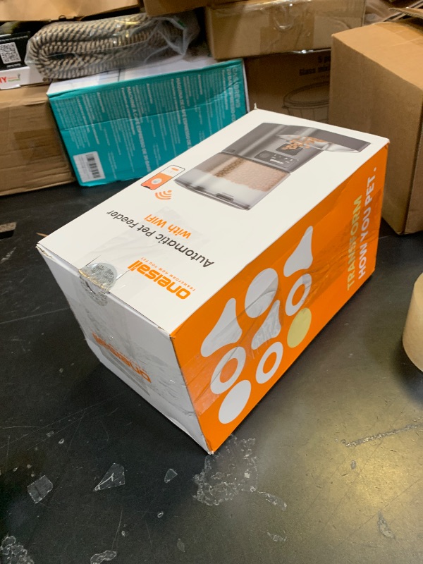 Photo 1 of oneisall Automatic Cat Feeder, WiFi Cat Food Dispenser with App Control, Auto Cats Feeder Automatic for Dry Food, Smart Pet Food Dispenser with Portion Control for Small Pets Indoor