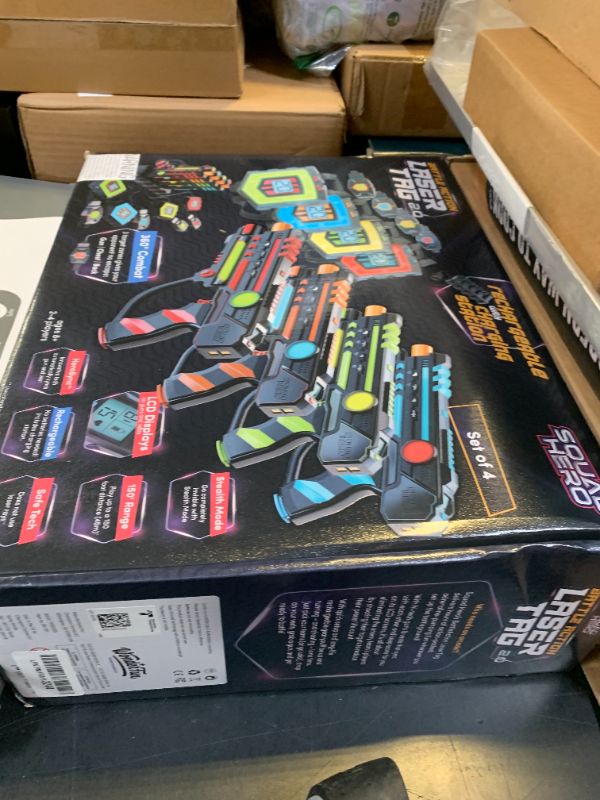 Photo 1 of Squad Hero Rechargeable Laser Tag 360° Sensors + LCDs - Set of 4 - Easter Gift Ideas for Kids Teens and Adults Boys & Girls Family Fun - Cool Teenage Lazer Group Activity, Teen Gifts Ages 8+ Year Old