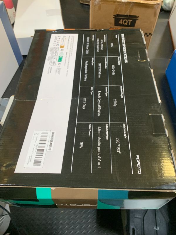 Photo 1 of 17.5” Portable DVD Player with 15.6” Large HD Screen, 6 Hours Rechargeable Battery, Dual Speakers, Region Free, Remote Control, Support Multi-Format Sync TV, USB/SD, Black