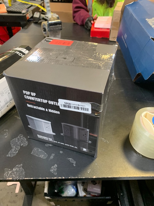 Photo 1 of ANNQUAN 20 Amp Pop Up Countertop Outlet with 15W Wireless Charger,Max 65W Power Delivery,4.75" Pop Up Electrical Outlet with 3 Outlets 3 USB Ports for Home Office