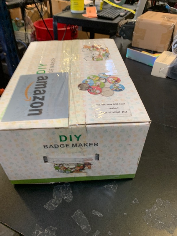 Photo 1 of Happizza Button Maker Machine, 75mm(3 inch) DIY Pin Button Maker Press Machine Kit, Badge Button Press Machine Pin Maker Machine with Free 100pcs Button Parts&Pictures&Circle Cutter&Magic Book