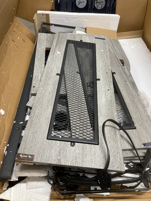 Photo 1 of ***MISSING PARTS***Aheaplus Corner Bar Cabinet with Power Outlet, Industrial Wine Cabinet with LED Strip and Glass Holder, 5-Tiers Liquor Cabinets Bar Unit for Home, Corner Display Cabinets for Small Space, Black