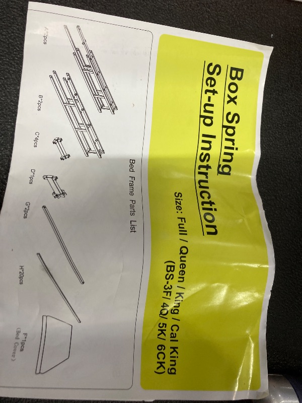 Photo 1 of ***MATTRESS IS NOT INCLUDED***GRUSIGN Queen Box Spring 7 inch Low Profile Bed Base Matel Mattress Foundation with Cotton Washable Cover Quiet Easy Assembly Sturdy Support for All Bed Types (Black, Queen)***MATTRESS IS NOT INCLUDED***