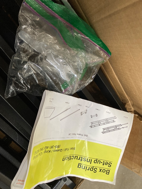 Photo 1 of ***MATTRESS IS NOT INCLUDED***GRUSIGN Queen Box Spring 7 inch Low Profile Bed Base Matel Mattress Foundation with Cotton Washable Cover Quiet Easy Assembly Sturdy Support for All Bed Types (Black, Queen)***MATTRESS IS NOT INCLUDED***