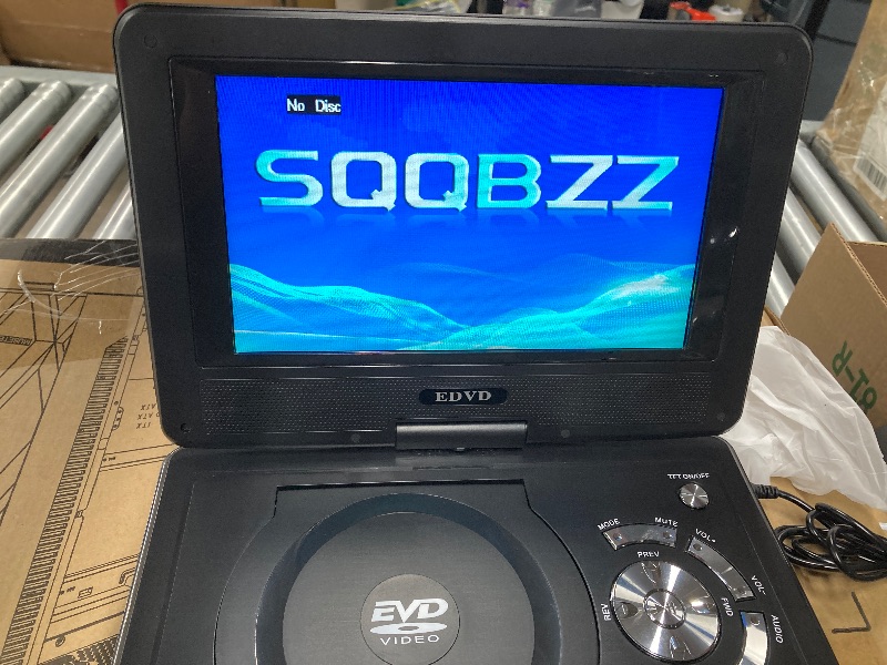 Photo 1 of 11.5" Portable DVD Player for Kids and Car, 9.5" Swivel HD Screen with 4-6 Hours Built-in Battery, Support Sync Screen to TV, Support SD Card/USB/Multiple Disc Formats (Black)