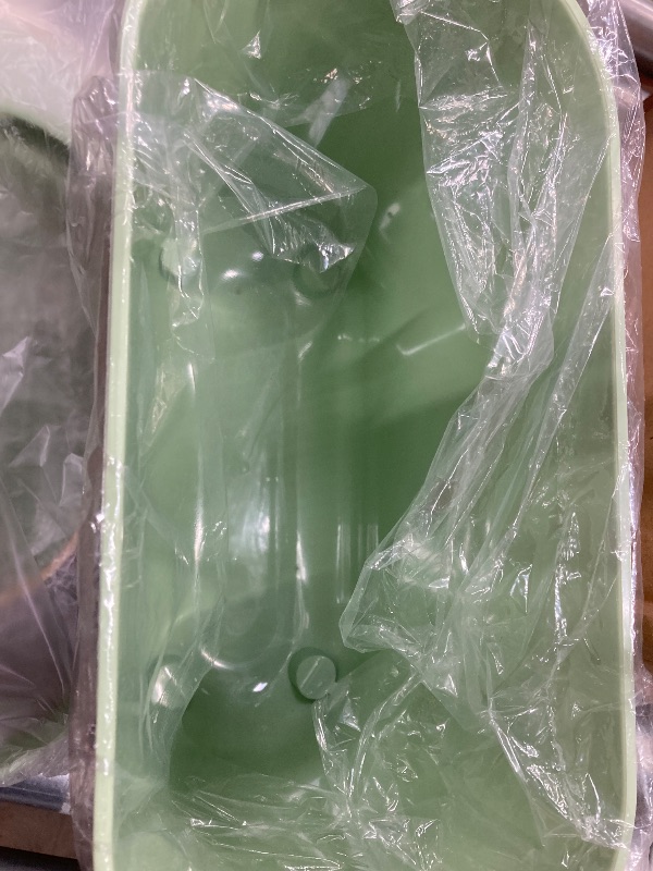 Photo 1 of ***LEGS ARE MISSING***Supteron Bathroom Trash Can with Lid 3.2 Gallon Narrow Trash Can Small Plastic Trash Bin 12 Liter with Press Type Lid for Bedroom Bathroom, Mint Green***LEGS ARE MISSING***