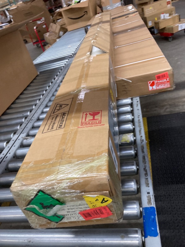 Photo 1 of VESLARA 8-Pack WPC Wall Panels 108’’ x 6.1’’ 3D Slat Wall Panel Acoustic Wall Paneling for Interior Wall Decor TV Background Kitchen Bedroom Black