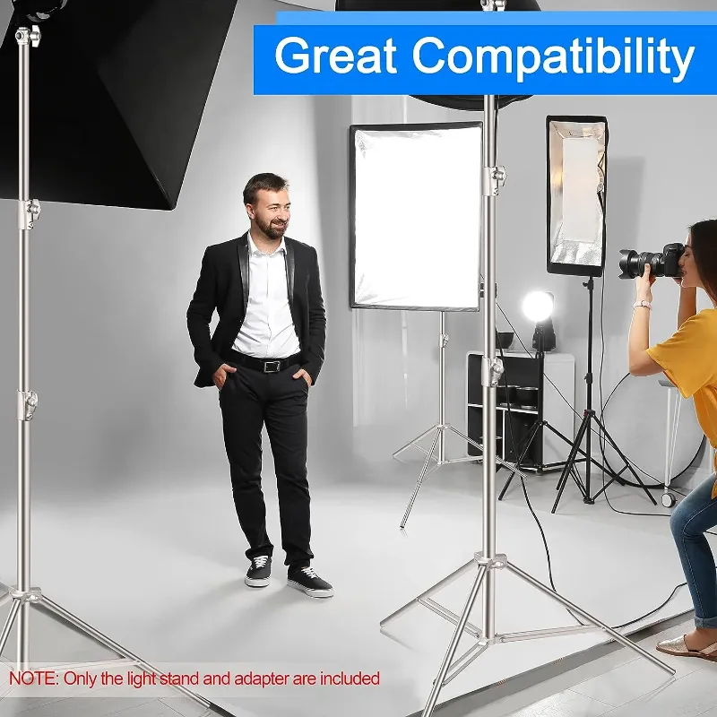 Photo 1 of 
Hero image 2 of EMART 9.2ft Heavy Duty Light Stand, Spring Cushioned Stainless Steel Tripod Stand with 1/4" to 3/8" Universal Adapter for Softbox, Monolight, Strobe Light, 2 of 7




Emart
EMART 9.2ft Heavy Duty Light Stand, Spring Cushioned Stainless St