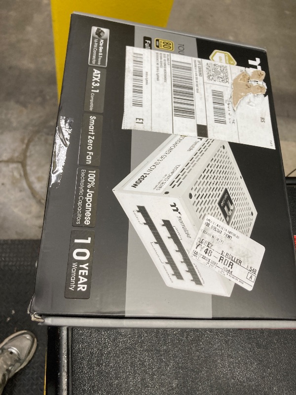 Photo 1 of **SIMILAR ITEM IN BOX.**
Thermaltake Toughpower GF3 Snow Edition 1200W 80+ Gold Full Modular SLI/Crossfire Ready ATX 3.0 Power Supply PCIe Gen.5 600W 12VHPWR Connector Included PS-TPD-1200FNFAGU-N 10 Year Warranty Black.