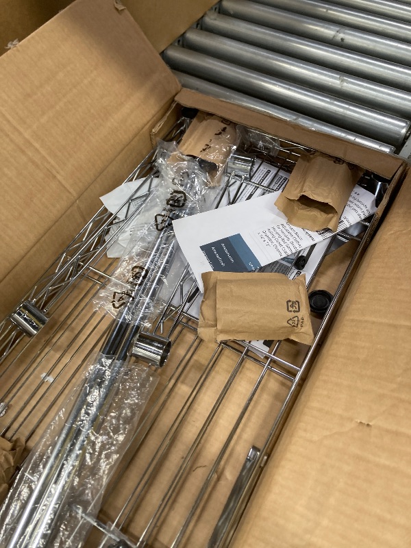 Photo 1 of ***(PARTS ONLY -SELLING AS IS PARTS)*** Amazon Basics Adjustable Clothes Rack for Handing, Double Hanging Rod Garment Rolling Closet Clothing Organizer, Chrome, 36'' x 14'' x 72''