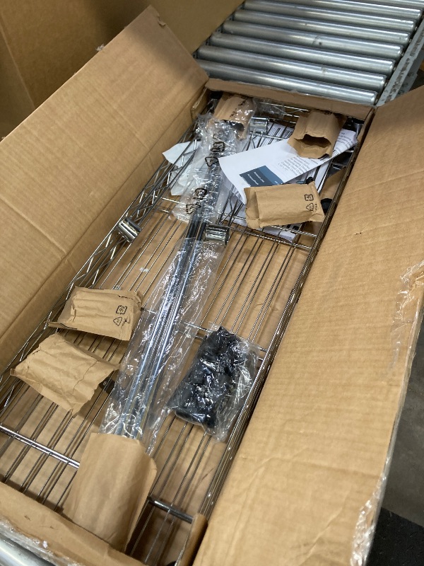 Photo 1 of ***(PARTS ONLY -SELLING AS IS PARTS)*** Amazon Basics Adjustable Clothes Rack for Handing, Double Hanging Rod Garment Rolling Closet Clothing Organizer, Chrome, 36'' x 14'' x 72''