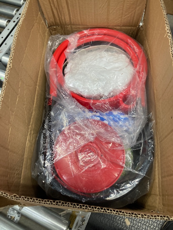 Photo 1 of ***DAMAGED -SELLING AS IS*** SIMPLI-Magic 360° Spin Mop and Bucket with Wringer – 3 High-Absorbent Microfiber Washable Heads – Spinning Mop and Bucket Set for All Types Floor Cleaning (Black)