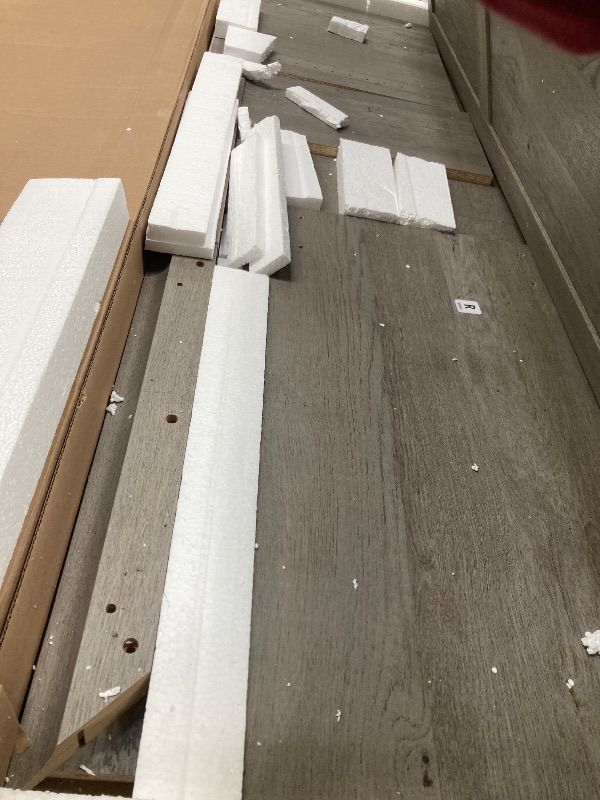 Photo 1 of ***BOX 1 OF 2 ONLY/INCOMPLETE SET***Sauder Craft 36"W Storage Armoire and Stow Away Desk, Mystic Oak $515 VALUE