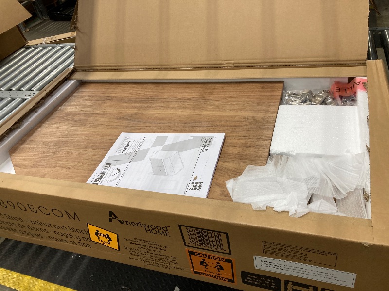 Photo 1 of Novogratz Magnolia Record Stand, Walnut/Black