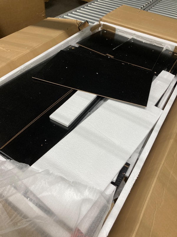 Photo 1 of YITAHOME Large Vanity Desk with Mirror, LED Lights and Power Outlets, Big Makeup Table with 9 Drawers, 5 Storage Shelves & 2 Cosmetic Brush Holes, Dressing Table for Bedroom, Black Vanity Set