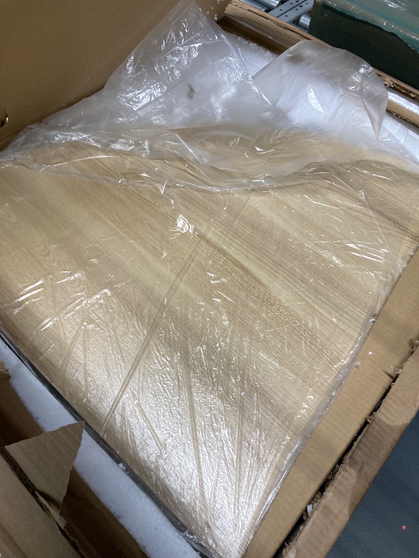 Photo 1 of IDEALHOUSE 47" Round Dining Table Set for 4 to 6, Farmhouse Kitchen Table with Wooden Top and Pedestal Base, Circle Dinner Table for Dining Room - Burlywood (No Chairs)